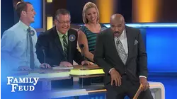 Guys like to HOLD IT... | Family Feud