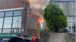 Fire in Larchmont damages mixed-use building near train tracks