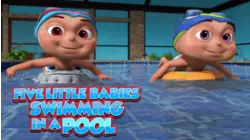 Five Little Babies Swimming in A Pool
