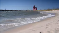 Holland Harbor Light, Ottawa County, Michigan featuring Peter White
