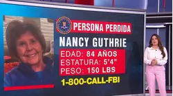 Ya son siete días de la desaparición de Nancy Guthrie y la policía no tiene una persona de interés