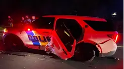 2 Washington Township police vehicles struck during Route 42 traffic stop