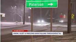 Snow and ice fall across parts of northern New Jersey
