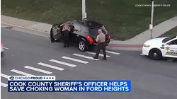 VIDEO: Cook Co. Sheriff's officer helps save woman from choking in Ford Heights