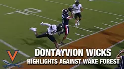 Virginia WR Dontayvion Wicks Highlights Against Wake Forest