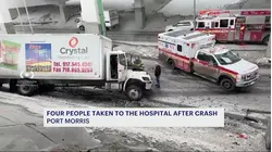 4 hospitalized after box truck crashes in Port Morris