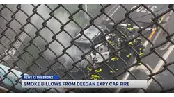 Car fire on Major Deegan causes backups and Kingsbridge area to be engulfed in smoke