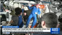 Astronauts won't get overtime for their extended stay aboard the Space Station, NASA says