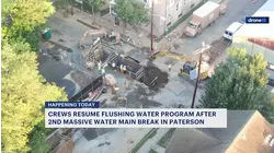 Crews resume flushing water program after second massive water main break in Paterson