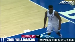 Zion Williamson Continues to Amaze Against St. John's