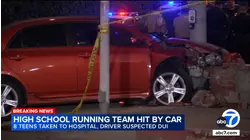 8 Anaheim High School running team members struck by vehicle in possible DUI crash