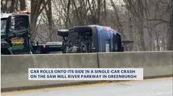 Rollover crash on Saw Mill River Parkway sends driver to hospital
