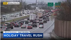 Rain slows down commute during busy travel day