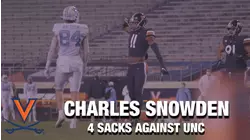 Virginia LB Charles Snowden Has 4 Sacks Against UNC
