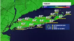 Mild, mostly sunny Saturday before showers return to Long Island tomorrow