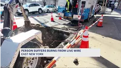 Person burned by live wires inside manhole in East New York