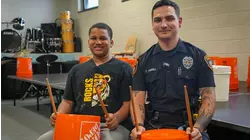 PA police officer drums alongside nephew for special performance