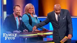 My wife showed me how to do this right! | Family Feud