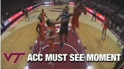 Virginia Tech's Keve Aluma's Game Closing Block | ACC Must See Moment