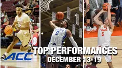 2021-22 ACC Basketball Top Performances (December 13-19)