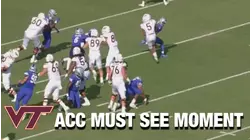 Virginia Tech's Raheem Blackshear All Heart On TD Run | ACC Must See Moment