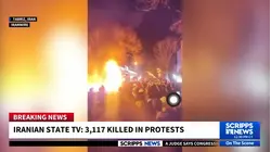 Iranian state TV issues first official death toll from recent protests, saying 3,117 were killed