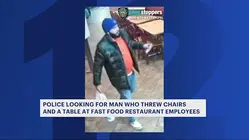 Man wanted for throwing furniture at employees inside fast food restaurant in Parkchester