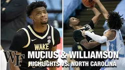 Wake's Daivien Williamson & Isaiah Mucius Combine For 54 Points Vs. UNC