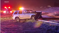 Man arrested for possession of drugs and alcohol following car crash in Visalia, police say