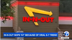 In-N-Out removes number 67 from order system due to viral 6-7 trend