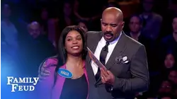 199 points! Halle needs ONE POINT for $20,000! | Family Feud