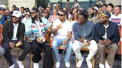 Jalen, Josh, Mikal, OG and KAT Stop by TODAY After Knicks Win