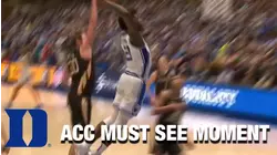 Duke's Wendell Moore's Ridiculous Bounce Pass Dime For The AJ Griffin Dunk | ACC Must See Moment