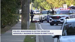 E-scooter rider seriously injured in Amityville crash