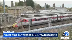 10 injured in mass stabbing attack on UK train; police rule out terrorism