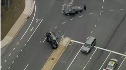 Delaware state trooper vehicle overturned in crash in Talleyville, New Castle County