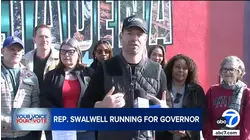 Rep. Eric Swalwell makes first campaign stop in Altadena after joining race for California governor