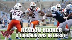 Virginia Tech QB Hendon Hooker Scores 3 Times In Season Debut