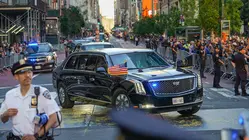 Donald Trump arrives at Game 3 of the NBA Finals