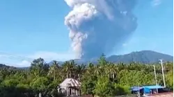 Rescue Crews Search for Hikers After Indonesia Volcanic Eruption