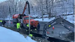 Water main break floods Central Park Avenue in Scarsdale; boil water order in effect