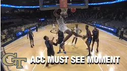 Georgia Tech's Moses Wright Fights For Rebounds And Slams It In | ACC Must See Moment