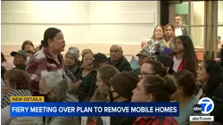 Residents in Bell protest city's mobile home park removal plan