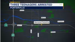 Three teens arrested in attempted carjacking in Porterville