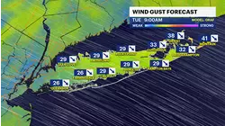 Gusty wind returns to Long Island at times this week, but with little rain