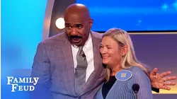 OH DEAR! Sue needs a HUG from Steve Harvey! | Family Feud