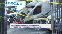 Man pleads guilty to setting fire to multiple NYPD vehicles last year
