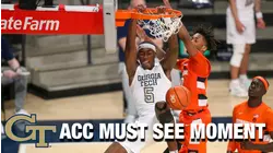 Georgia Tech's Moses Wright Posterizes Syracuse's Defense | ACC Must See Moment