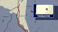 Transmission line break closes Waterbury Road in Thomaston