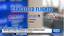 War effects spread through the Middle East as Iran retaliates